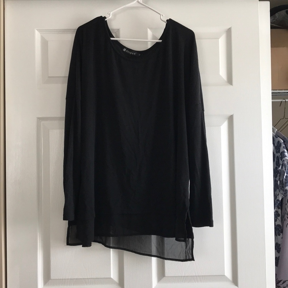 Black tunic top